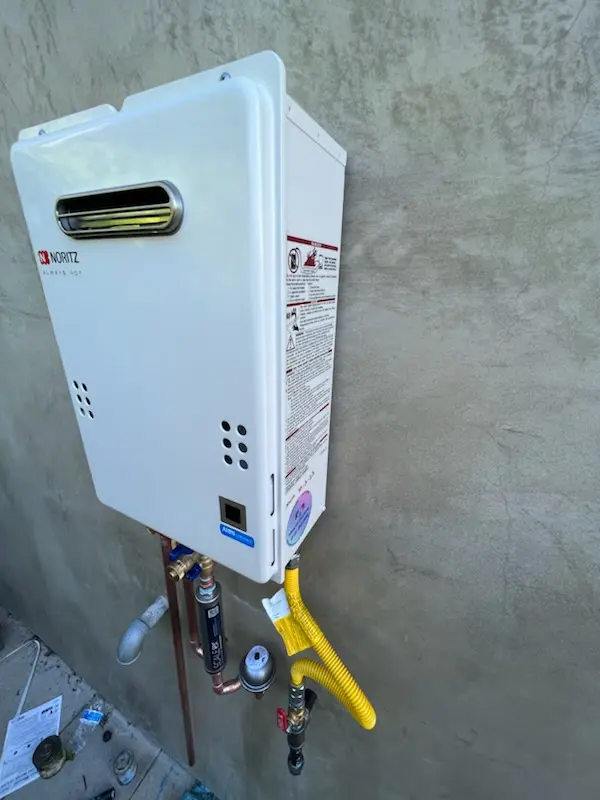 Tankless water heater installation for Monitor homes