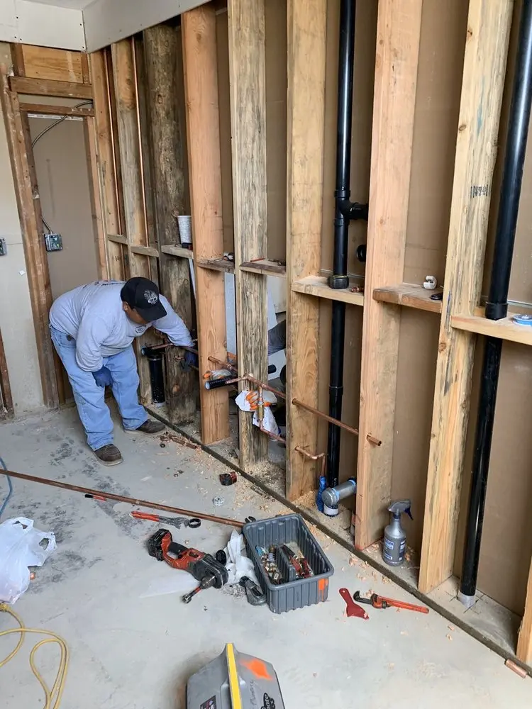 Commercial rough-in plumbing for Gas Line Repair in Monitor